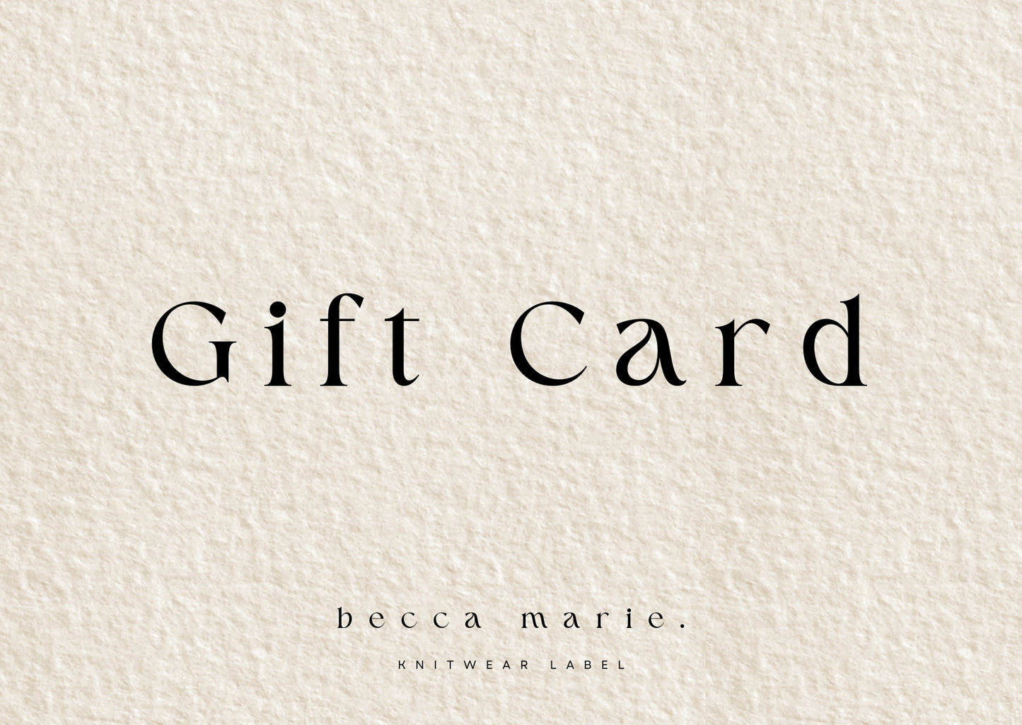 Becca Marie Knitwear Gift Card