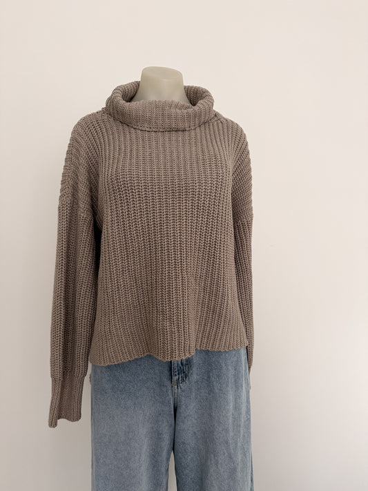 Chunky Roll Neck Knit.